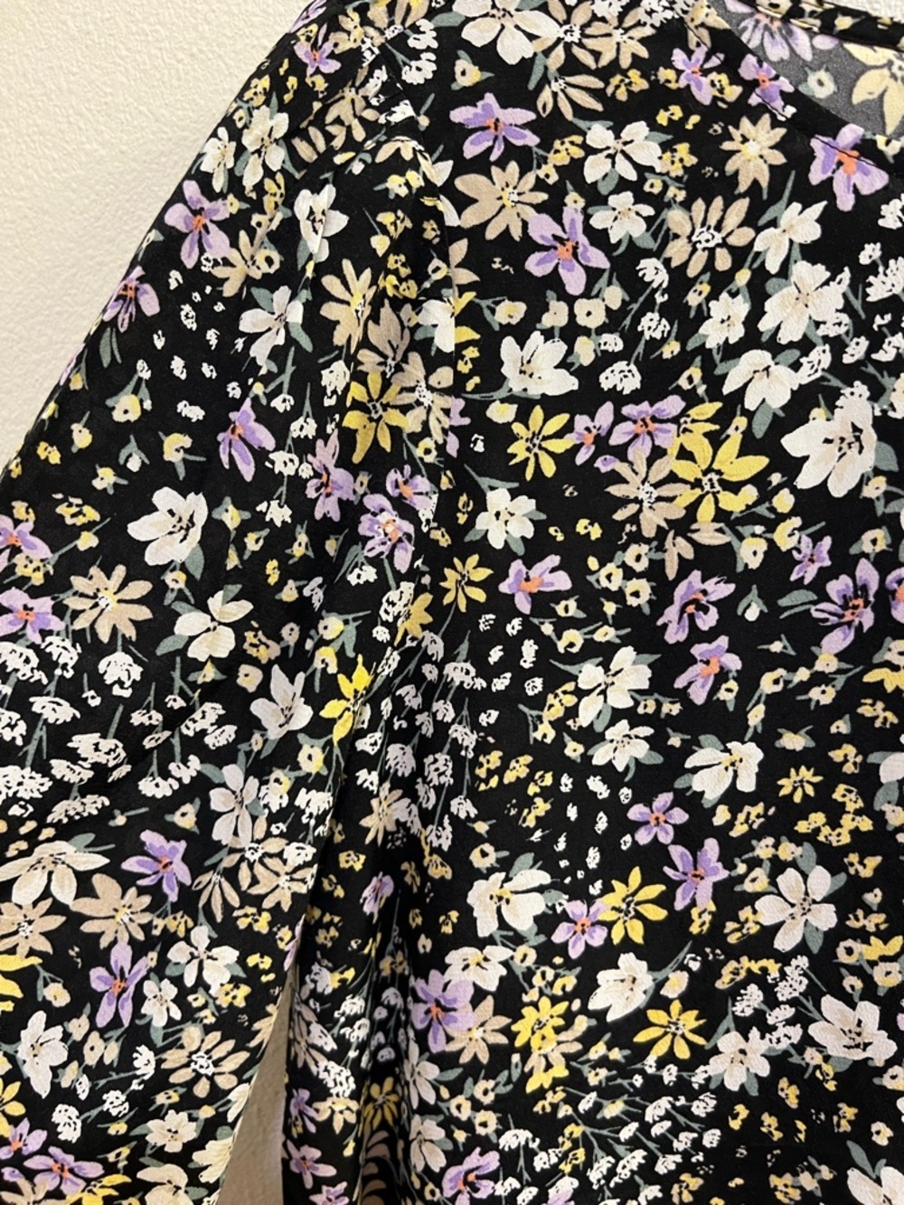 NWT Ann Taylor Women's Flounce Floral Long Sleeve Shift Dress Back Zipper Size 4 - Picture 5 of 5